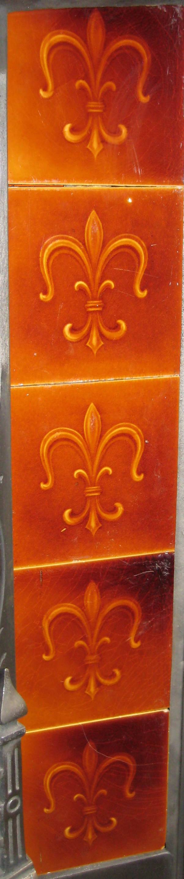 Antique Fleur de Lys Tile Set